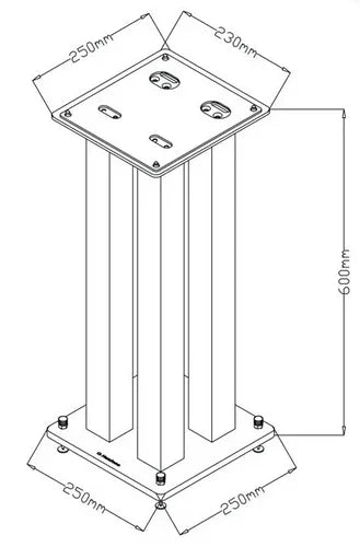 Norstone Stylum Square supporti diffusori H 60 mm (COPPIA)