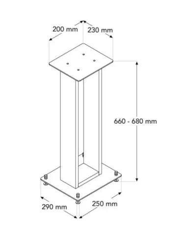 Norstone ALVA PLUS STAND LIGHT OAK supporti HI-FI altoparlanti da 68 cm (COPPIA)