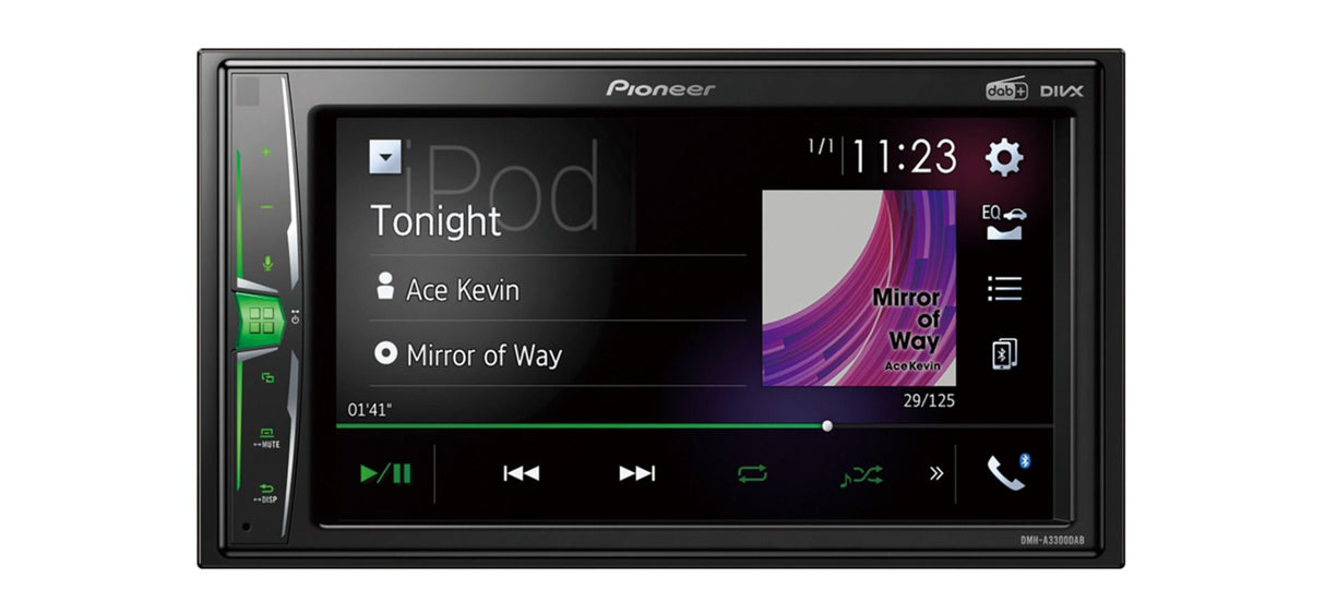 Pioneer DMH-A3300DAB autoradio 2 DIN 6,2" con DAB+ radio digitale, WebLink, Bluetooth - TechSoundSystem.com