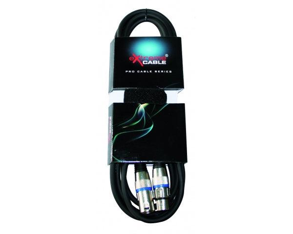 EXTREME CAVO MICROFONO/CASSE 3 METRI 1 CONNETTORE XLR MASCHIO 1 FEMMINA + STRAP + 12 ANELLINI CAVO MICROFONICO 6.5MM CONNETTORI SMONTABILI METALLO ANTISCIVOLO - TechSoundSystem.com