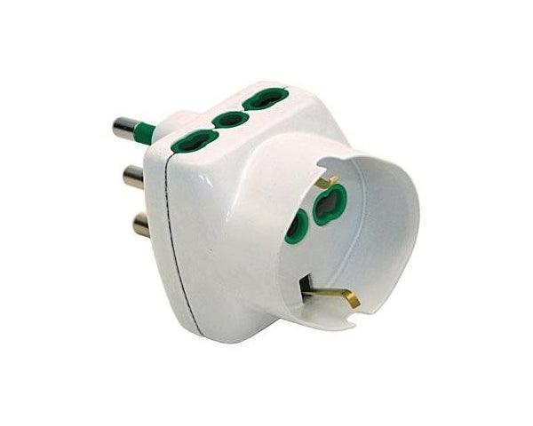 FANTON 82240 ADATTATORE DI CORRENTE TRIPLO MULTIPRESA SPINA 16A 3 PRESE 10/16A O 1 SHUKO - TechSoundSystem.com