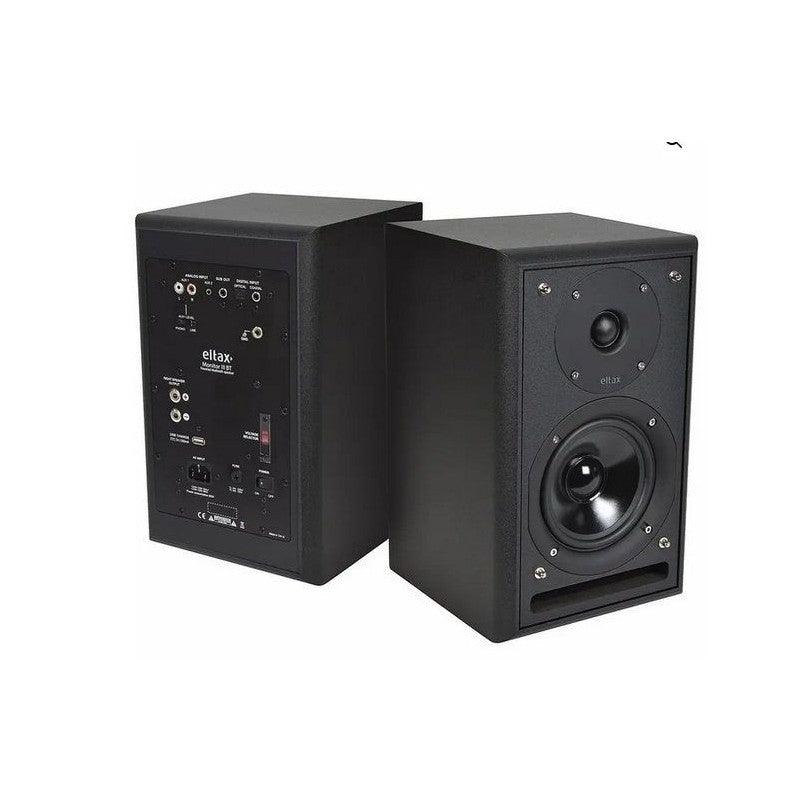 ELTAX MONITOR III BT BLACK Sistema Attivo Bluetooth da Scaffale HiFi (COPPIA) - TechSoundSystem.com