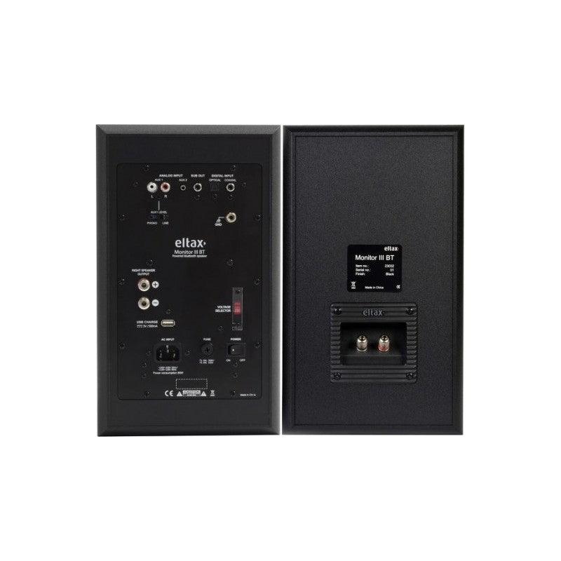 ELTAX MONITOR III BT BLACK Sistema Attivo Bluetooth da Scaffale HiFi (COPPIA) - TechSoundSystem.com