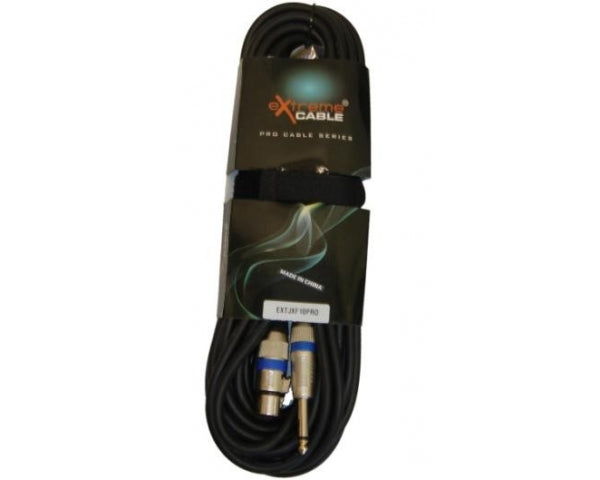 EXTREME JXF10PRO CAVO JACK MONO 1/4" 6.3mm - XLR FEMMINA CAVO AUDIO DI SEGNALE SCHERMATO 10 MT - TechSoundSystem.com
