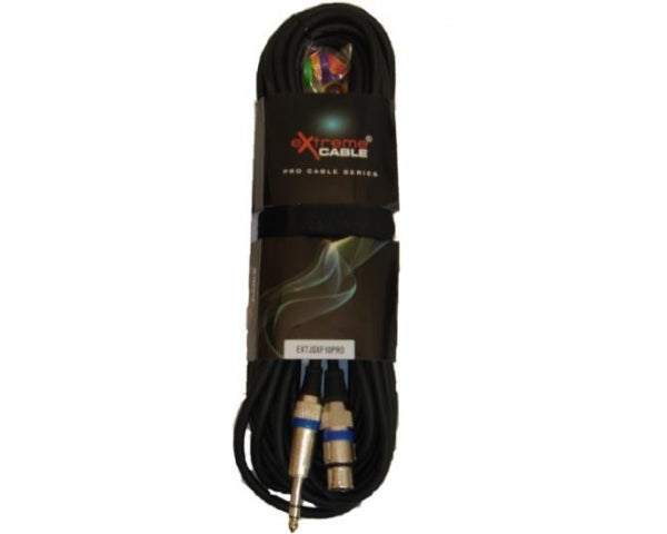 EXTREME JSXF10PRO CAVO JACK STEREO 1/4" 6.3mm- XLR FEMMINA CAVO AUDIO DI SEGNALE SCHERMATO 10MT - TechSoundSystem.com