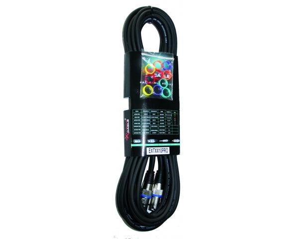EXTREME CAVO MICROFONO/CASSE 10 METRI 1 CONNETTORE XLR MASCHIO 1 FEMMINA + STRAP + 12 ANELLINI CAVO MICROFONICO 6.5MM CONNETTORI SMONTABILI METALLO ANTISCIVOLO - TechSoundSystem.com