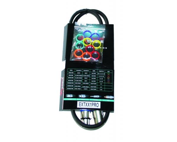EXTREME CAVO MICROFONO/CASSE 1 METRO 1 CONNETTORE XLR MASCHIO 1 FEMMINA + STRAP + 12 ANELLINI CAVO MICROFONICO 6.5MM CONNETTORI SMONTABILI METALLO ANTISCIVOLO - TechSoundSystem.com