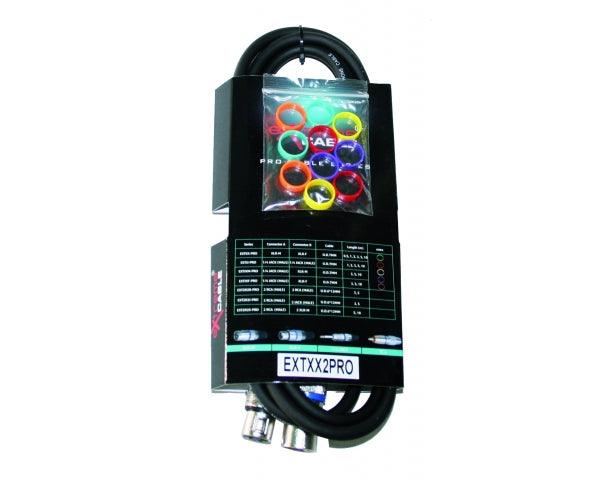 EXTREME CAVO MICROFONO/CASSE 2 METRI 1 CONNETTORE XLR MASCHIO 1 FEMMINA + STRAP + 12 ANELLINI CAVO MICROFONICO 6.5MM CONNETTORI SMONTABILI METALLO ANTISCIVOLO - TechSoundSystem.com