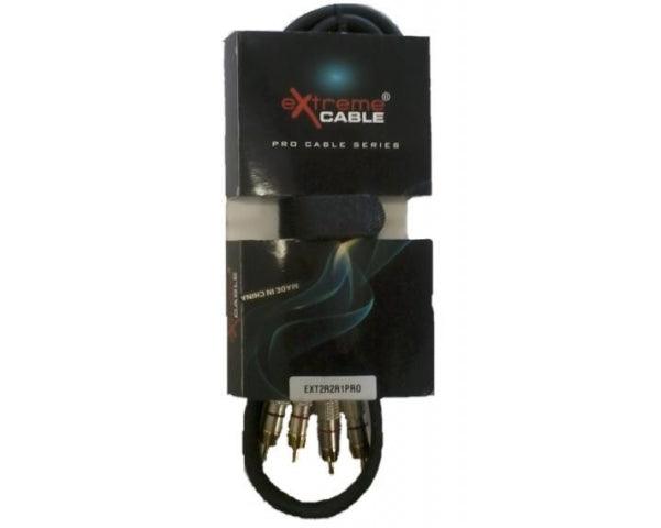 EXTREME 2R2R1PRO 2RCA MASCHIO -2RCA MASCHIO PRO 1 MT CONNETTORI IN METALLO SMONTABILI - TechSoundSystem.com