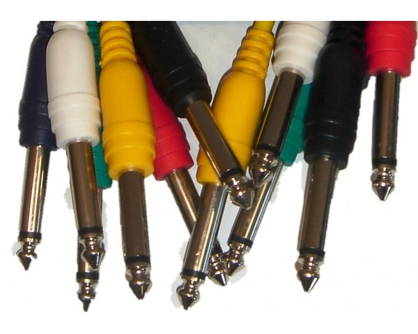 EXTREME JJ03 CAVO JACK MONO-JACK MONO 1/4" 6.3mm CAVO AUDIO DI SEGNALE SCHERMATO 0,3 MT SET 6 - TechSoundSystem.com