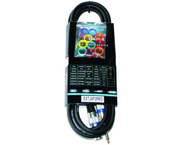 EXTREME CAVO AUDIO 3 METRI 1 CONNETTORE JACK MASCHIO 1 XLR FEMMINA + STRAP + 12 ANELLINI CONNETTORI SMONTABILI METALLO ANTISCIVOLO - TechSoundSystem.com