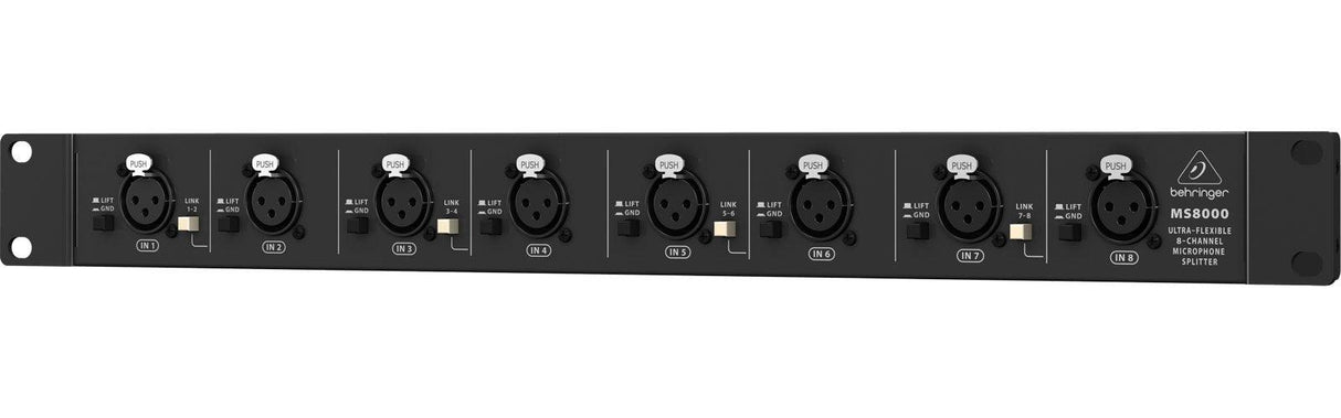 BEHRINGER MS8000 ULTRALINK SPLITTER MICROFONICO 8 XLR IN 8 XLR OUT 8 LINK OUT - TechSoundSystem.com