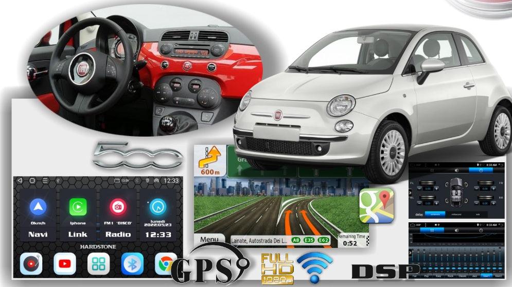 Hardstone HS FIA01B-AXS Autoradio per FIAT 500 (2007 - 2015), colore NERO - TechSoundSystem.com