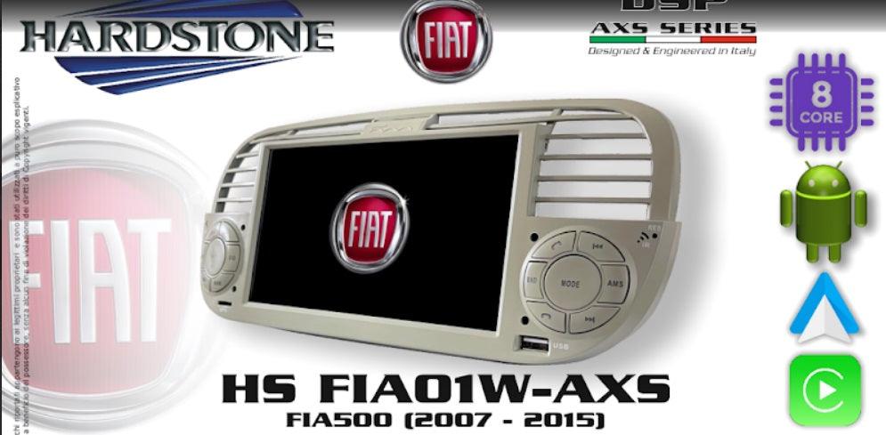 Hardstone HS FIA01W-AXS Autoradio per FIAT 500 (2007 - 2015) , AVORIO - TechSoundSystem.com
