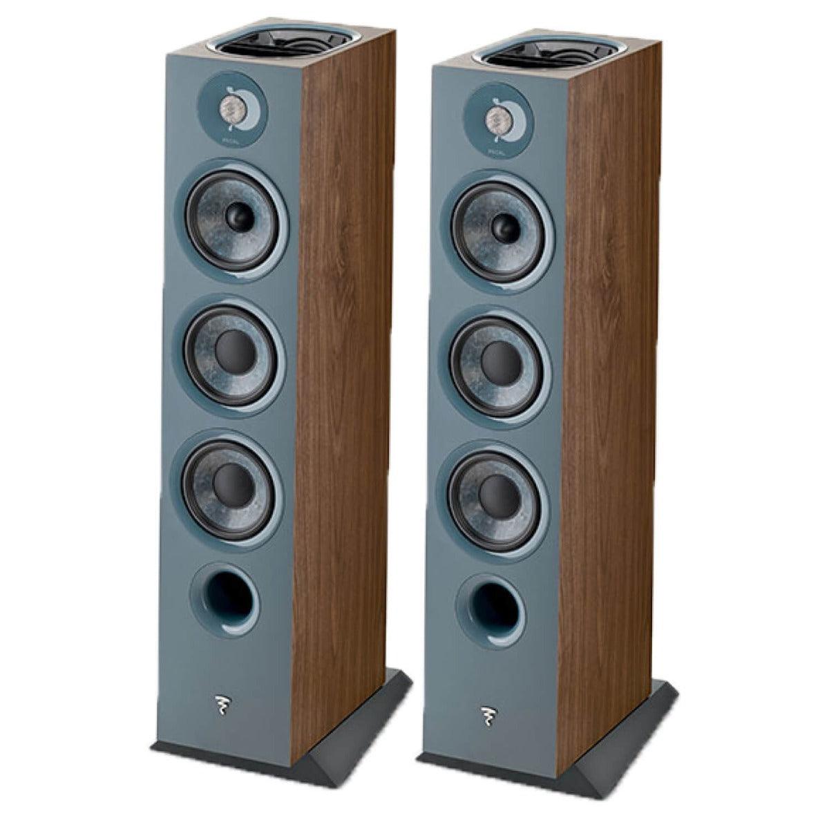 Focal chora 826D COPPIA diffusori da pavimento, Legno Scuro, 3 vie + 1 via per Atmos, 250W - TechSoundSystem.com