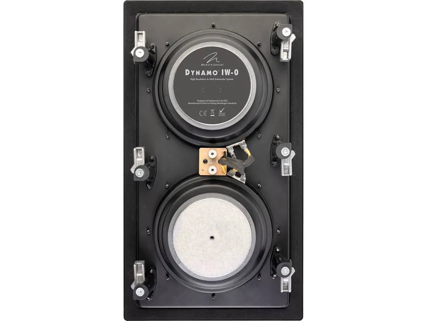 Martin Logan DYNAMO IW-O IN WALL Subwoofer da incasso con design open back. Doppi woofer a lunga escursione da 20cm