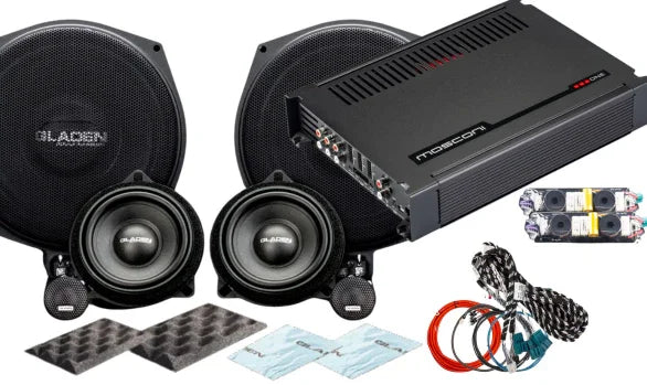 Gladen SU-BMW-F-ENTRY-EXTREME Kit audio SoundUp GA-ONE200.3MB-LD + amplificatore One 4|8 DSP per BMW serie F e G