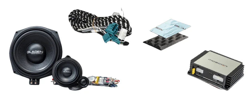 Gladen SU-BMW-F-ENTRY Kit audio SoundUp GA-ONE200.3MB-LD + amplificatore Pico 4 per BMW serie F e G