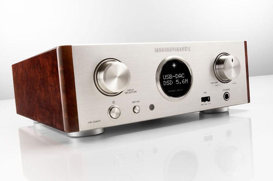 Marantz HD DAC1 convertitore e amplificatore per cuffie DAC, silver oro, Current Feedback uscite RCA - TechSoundSystem.com