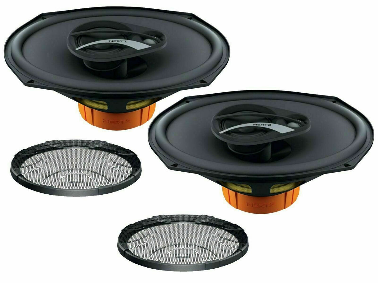 HERTZ DCX 710.3 set altoparlanti coassiali ellittici 7"x10" 3 vie con griglia (COPPIA) 300w - TechSoundSystem.com