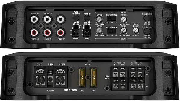 Hertz DP 4.300 Amplificatore per auto 4 canali Classe AB 4x105W 2ohm