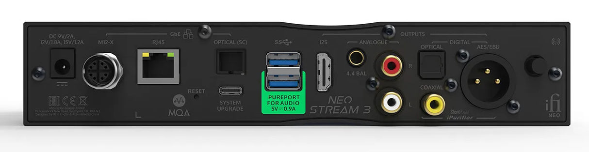 IFI NEO STREAM 3 Network streamer con DAC Burr-Brown True Native, uscite bilanciate 4.4mm