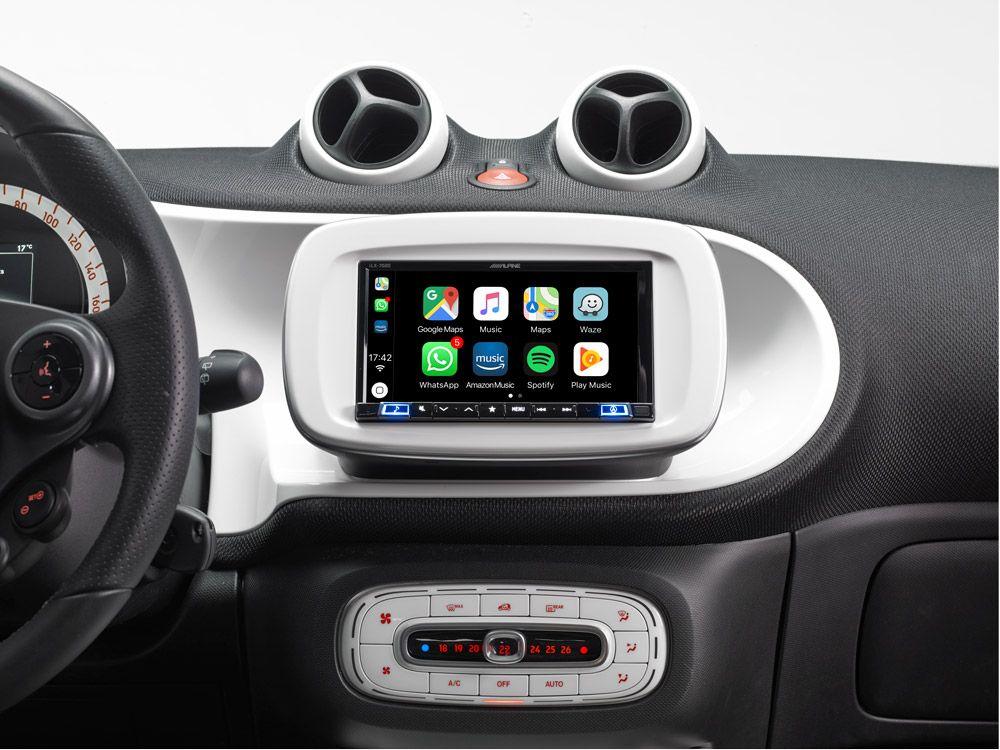 Alpine iLX-702-SM-W autoradio 2 DIN specifico per Smart 453 colore Bianco - TechSoundSystem.com