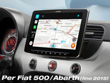 Alpine ILX-F903D-312-B Media Station 9'' per FIat 500 con DAB, Apple CarPlay e Android Auto, colore NERO - TechSoundSystem.com