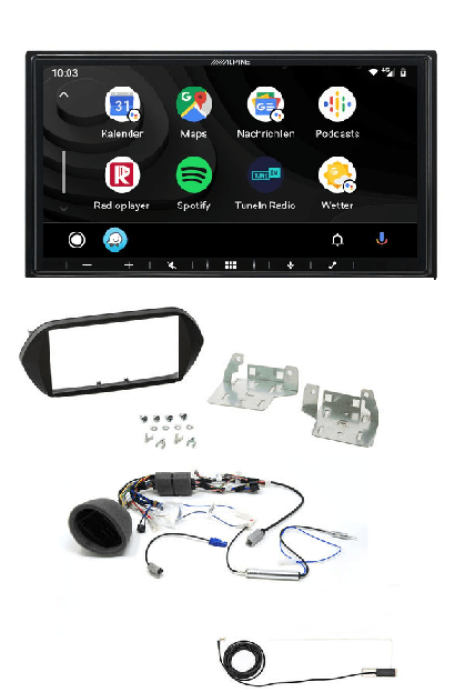 Alpine ILX-W690D-TIPO autoradio 2 DIN custom per FIat Tipo KIT-TIPO-UART con radio con VP1 e VP2 - TechSoundSystem.com