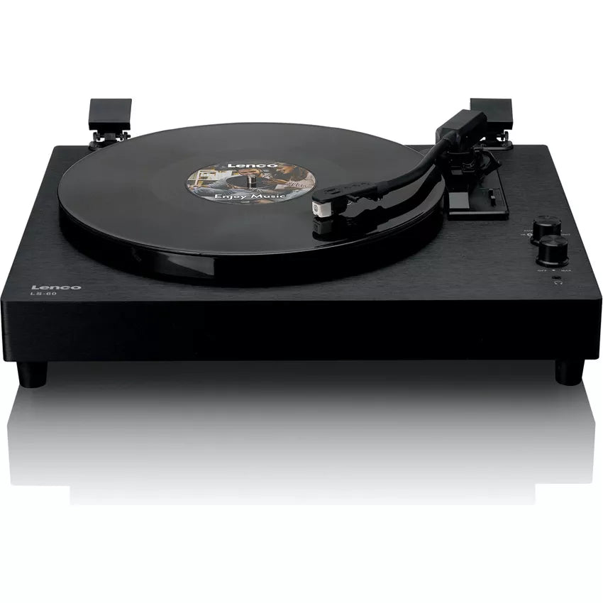 LENCO LS-60BK Giradischi con altoparlanti integrati e Bluetooth®, testina Audio technica