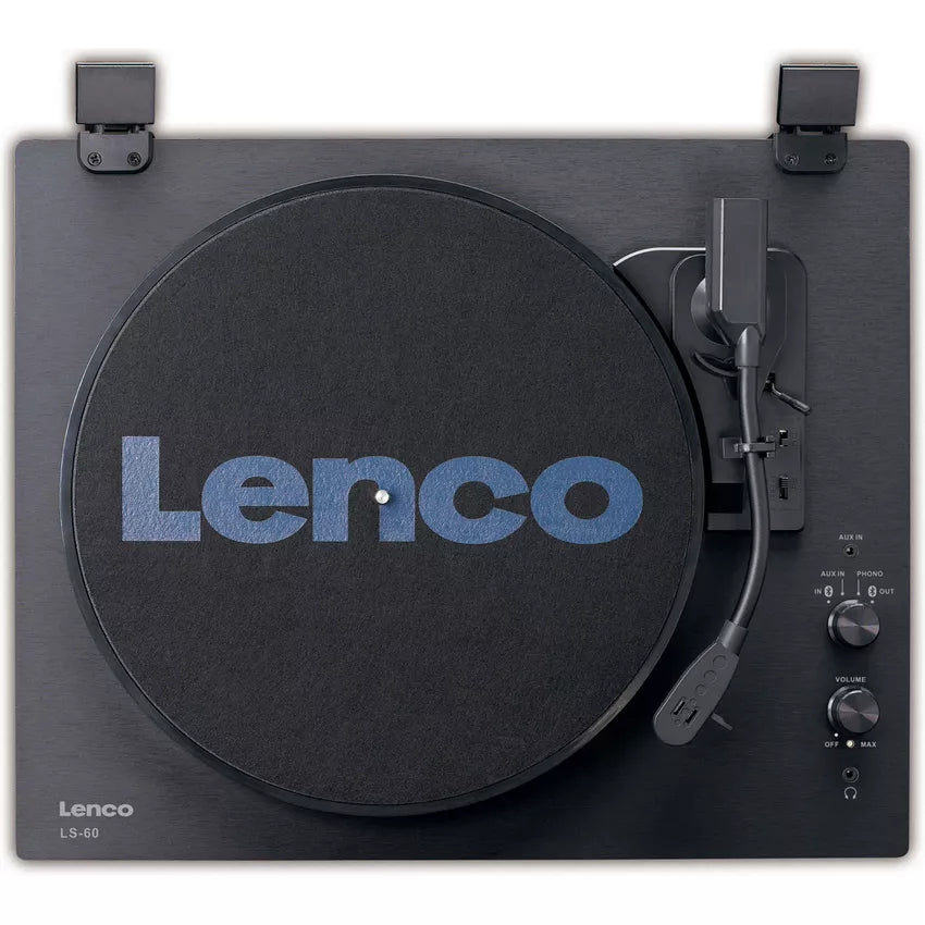 LENCO LS-60BK Giradischi con altoparlanti integrati e Bluetooth®, testina Audio technica