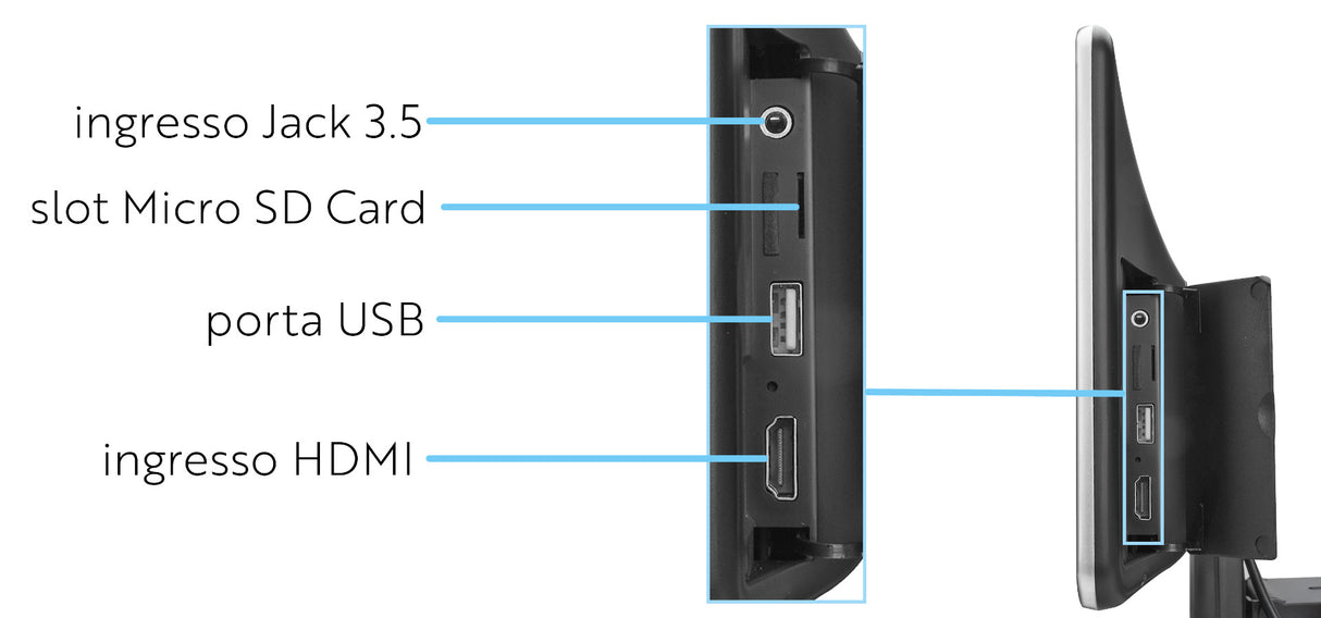 Phonocar VM156 Monitor multimediale 12.5" poggiatesta e APP Ready, WI-FI, Bluetooth e Router - TechSoundSystem.com
