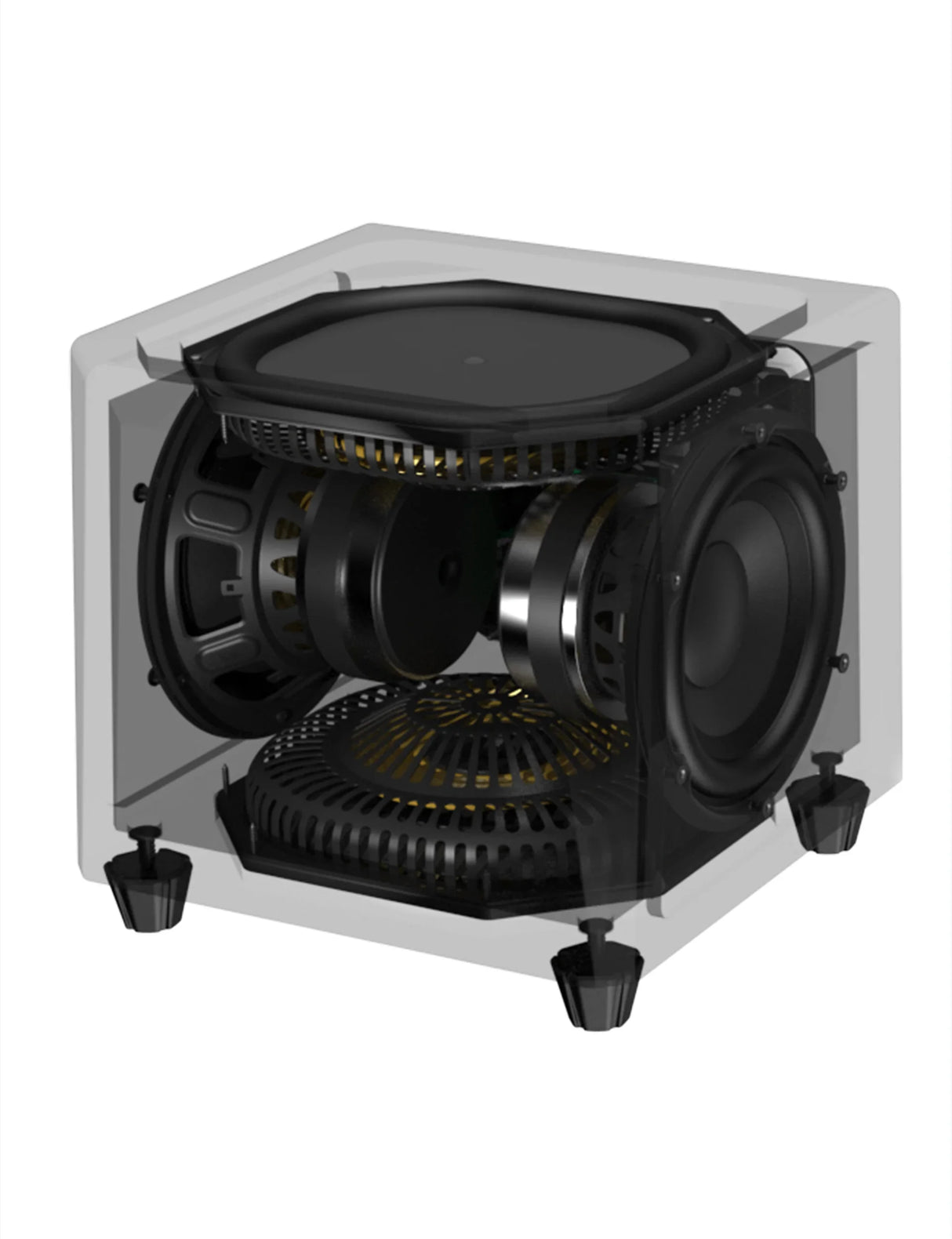 GoldenEar SuperSub X subwoofer attivo hi-end 200mm 1500W DSP con radiatori passivi