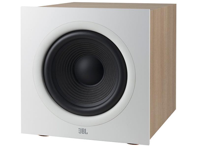 JBL 200P Stage 2 White Oak Subwoofer attivo da 25cm da 300W cono Polycellulosa lunga escursione - TechSoundSystem.com