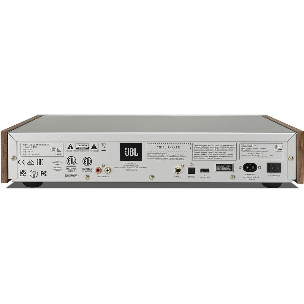 JBL CD350 Lettore CD stile retrò. Conversione D/A Burr Brown PCM1796. Uscita digitale coassiale e ottica - TechSoundSystem.com
