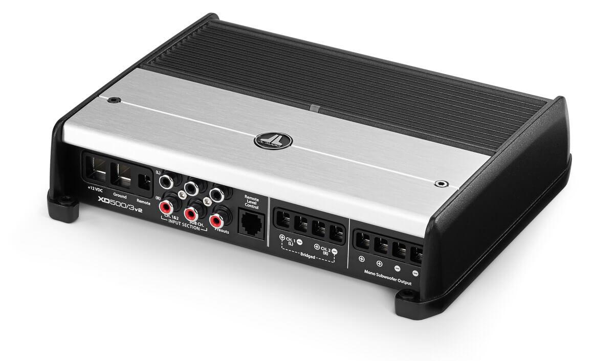 JL Audio XD500/3 v2 amplificatore a 3 canali in classe D 75 W x 2 CH a 4 Ohm - TechSoundSystem.com