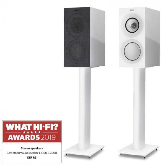 KEF R3 WHITE diffusori da scaffale High End 3 Vie Bass Reflex. Uni-Q - TechSoundSystem.com