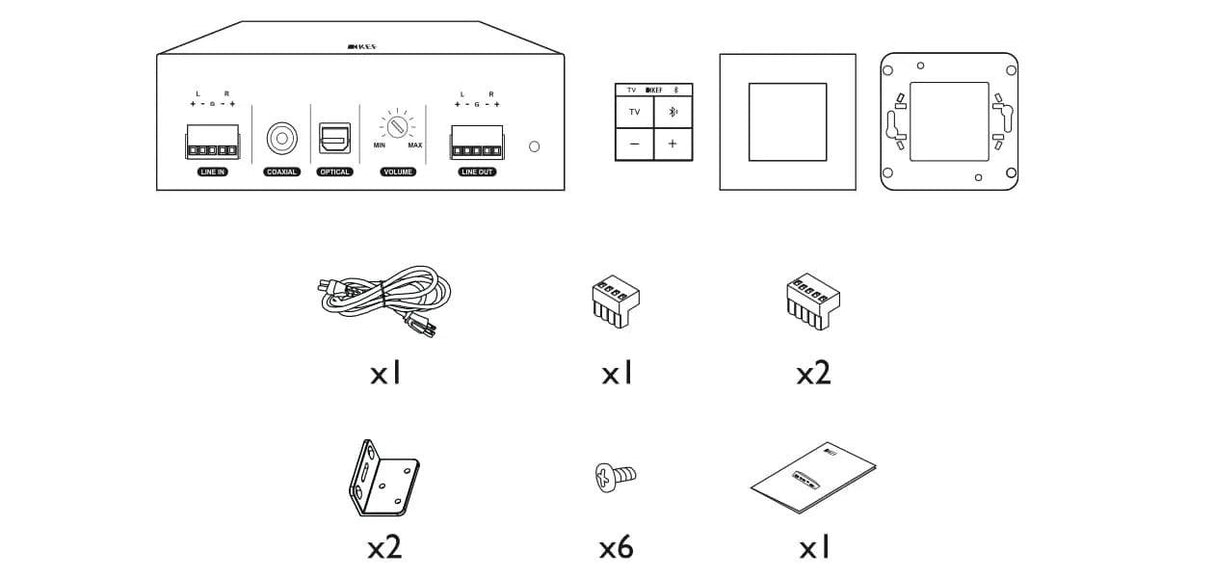 KEF BTS30 Amplificatore integrato + Tastiera BT da muro per Custom Installation - TechSoundSystem.com