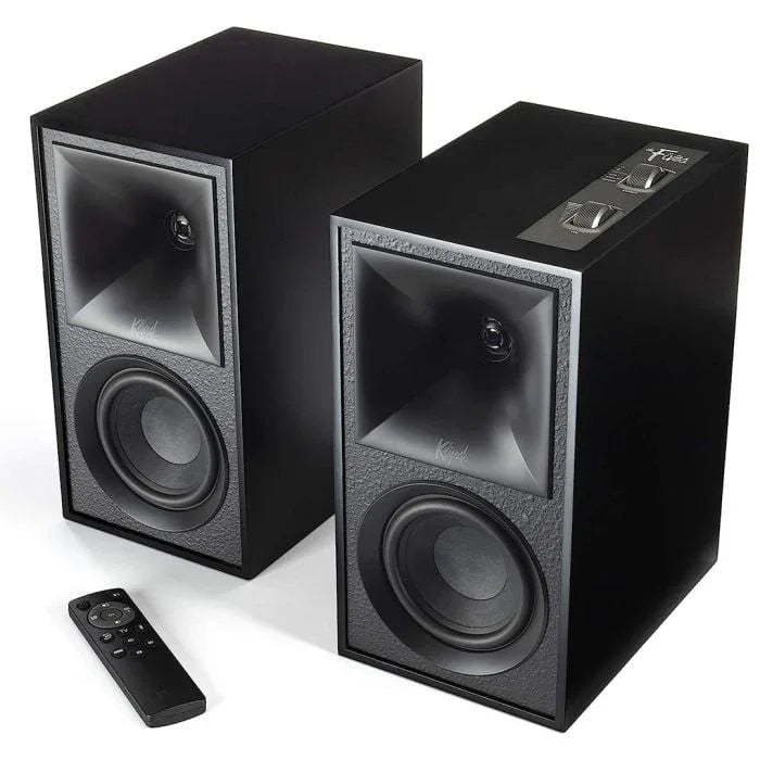 Klipsch The Fives Matte Black Diffusori 4.5" attivi 160W Bluetooth 5.0 A2DP, ingresso PHONO