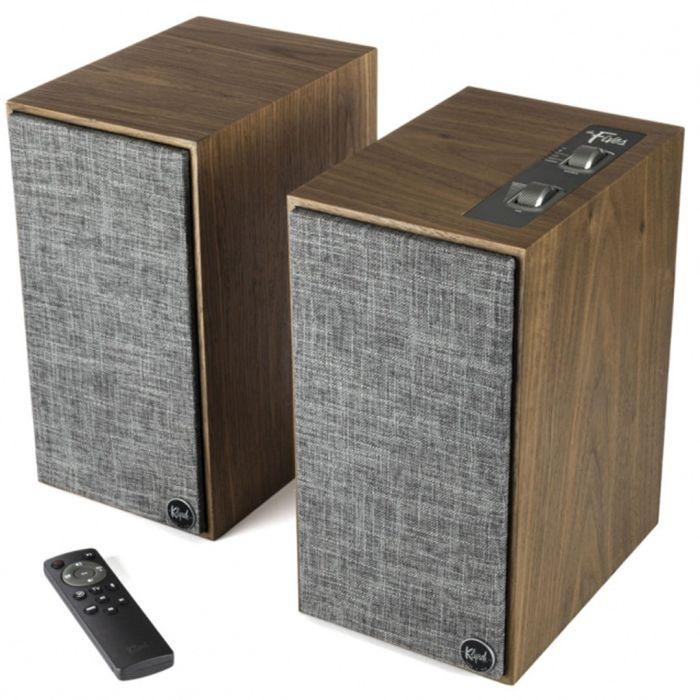 Klipsch The Fives Walnut Diffusori 4.5" attivi 160W Bluetooth 5.0 A2DP, ingresso PHONO