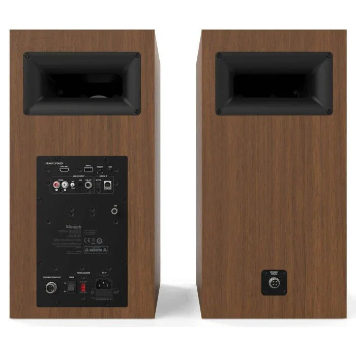 Klipsch The Nines Walnut Diffusori 8" attivi 240W Bluetooth 5.0 A2DP, ingresso PHONO