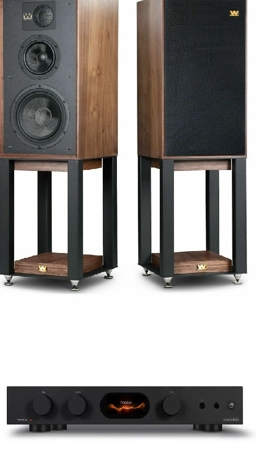 Bundle Hi-Fi Wharfedale Linton + Stand + Audiolab 7000A Black