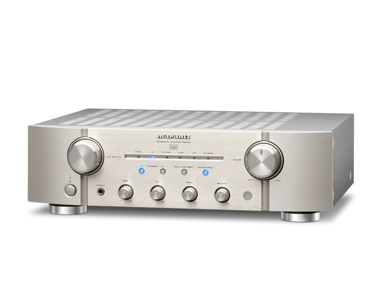 Marantz PM8006 amplificatore integrato, Silver oro, 2 x 70 Watt su 8 Ohm circuiti Current Feedback. - TechSoundSystem.com