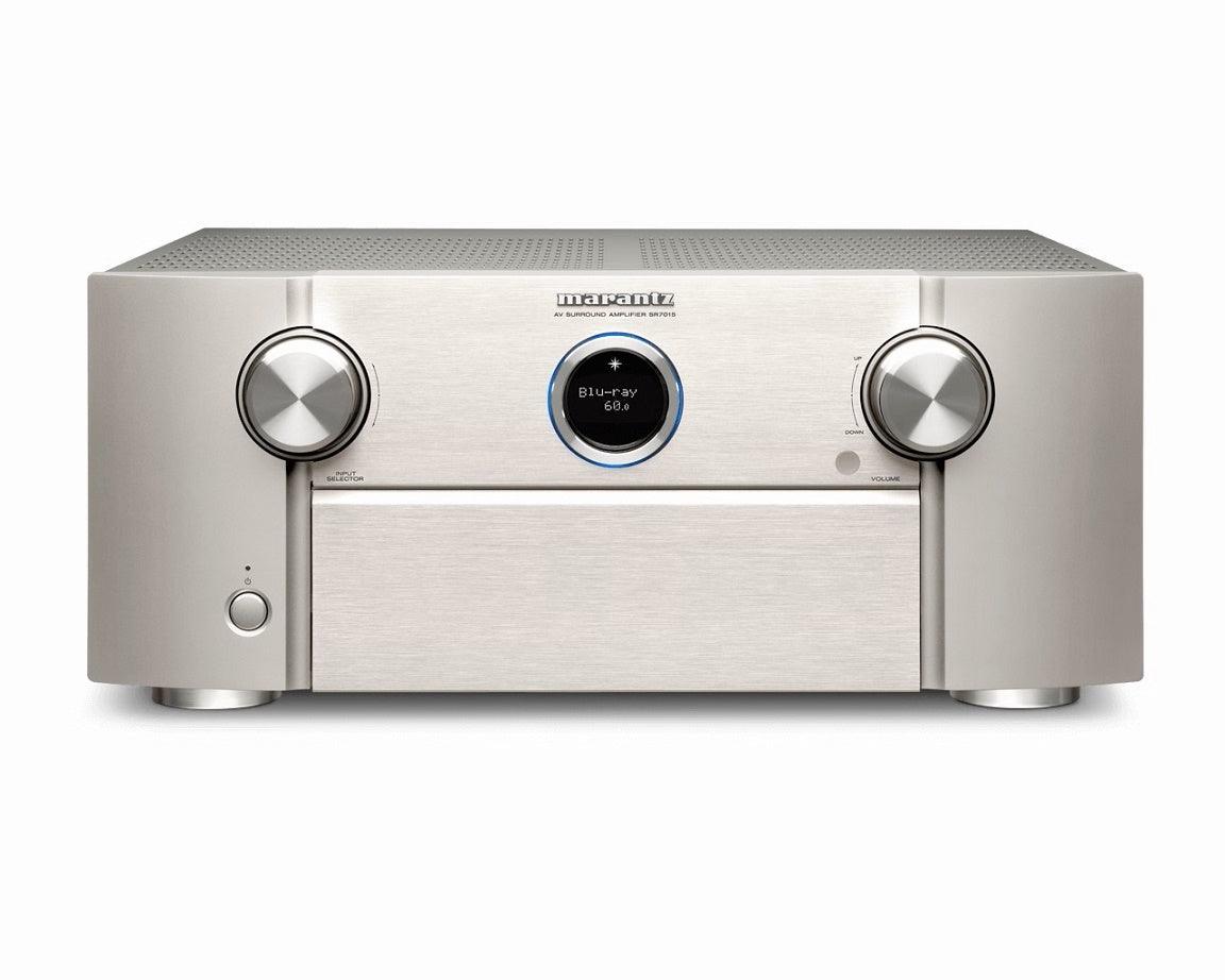 Marantz SR7015 SILVER-GOLD Amplificatore AV 8K a 9.2 canali con audio 3D, HEOS Built-in - TechSoundSystem.com