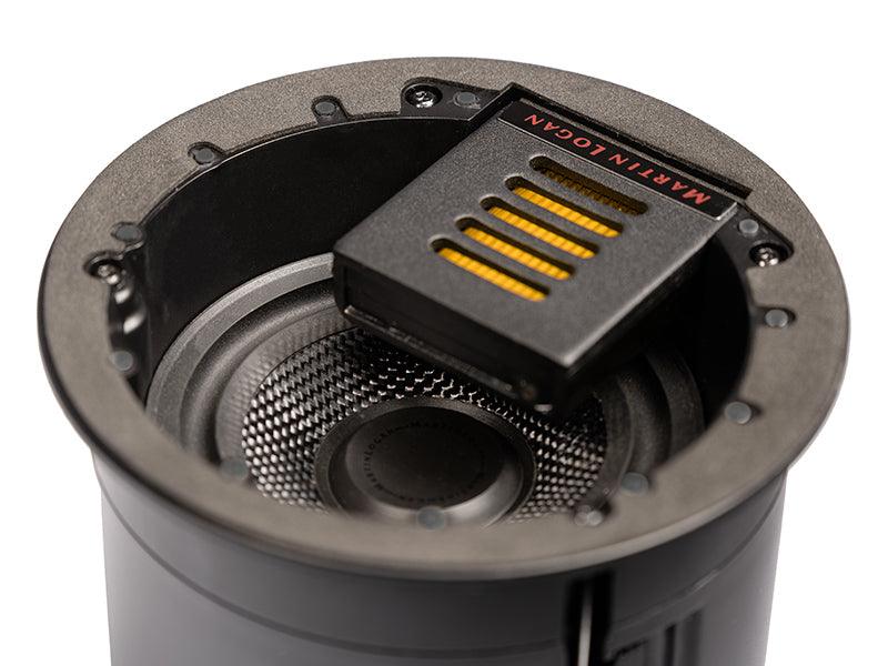 MARTIN LOGAN MC4 diffusore 2 vie da soffitto rotondo woofer fibra di vetro tweeter Folded Motion coppia 12ow - TechSoundSystem.com