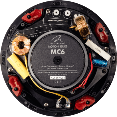 MARTIN LOGAN MC6 diffusori soffitto rotondi 2 vie Folded Motion coppia 150w - TechSoundSystem.com