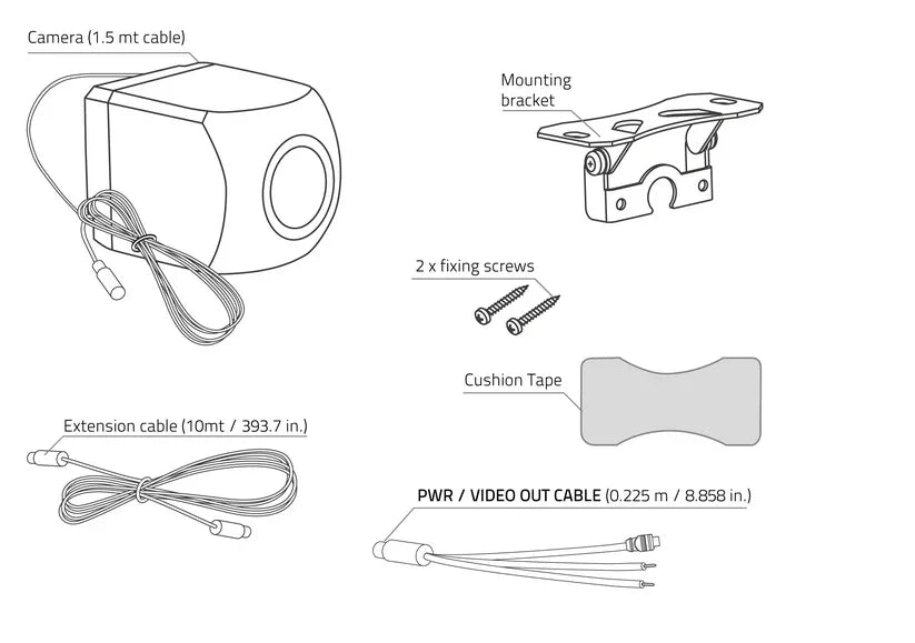 Hertz HM CAM C01 telecamera cablata posteriore ultra compatta 720p a 30fps