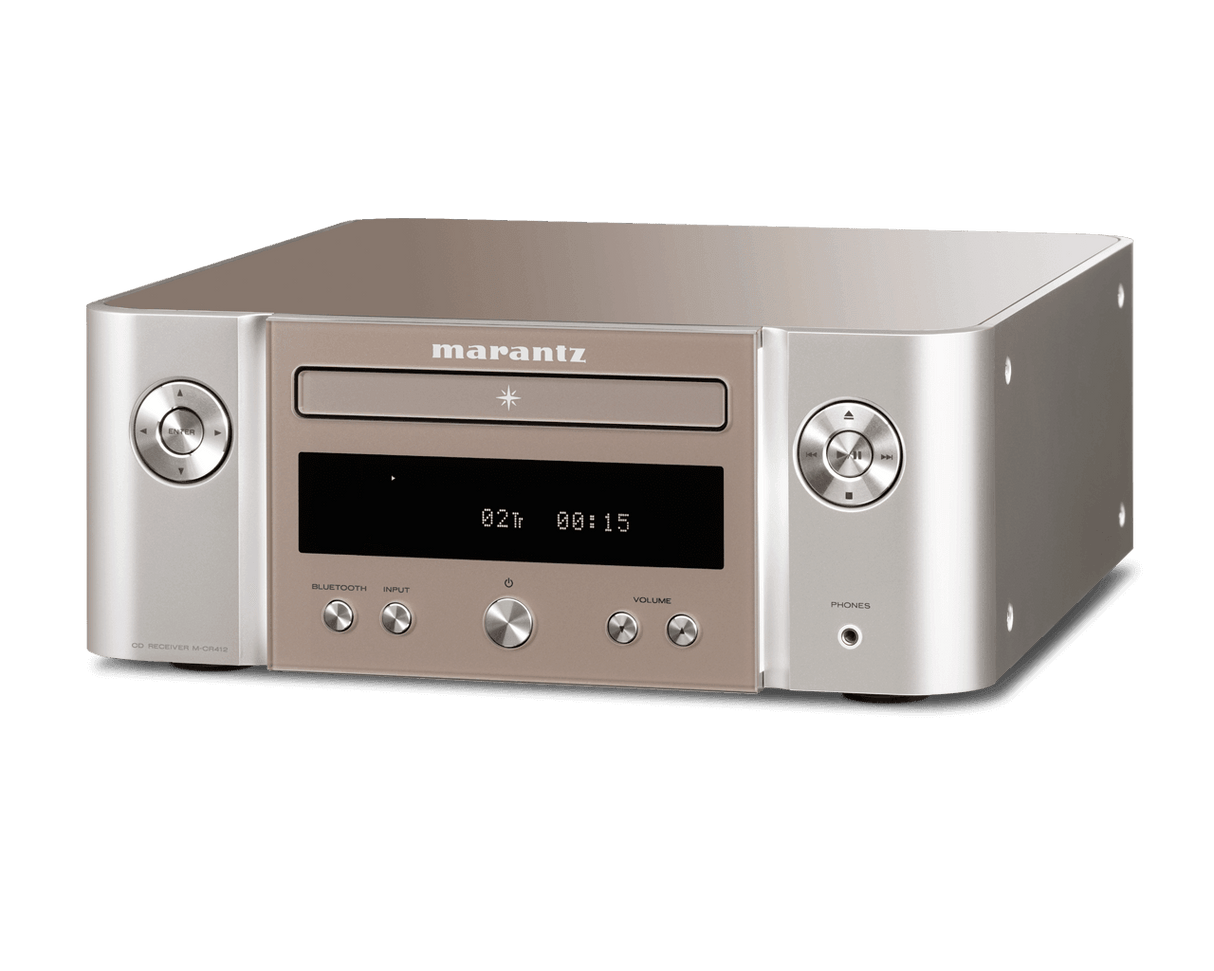 Marantz MELODY STREAM M-CR412 SILVER GOLD Sintoamplificatore CD con Bluetooth e DAB+, 2x 60W - TechSoundSystem.com