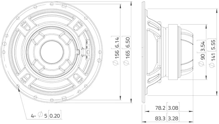 Lavoce CSF061.21 altoparlante coassiale 165mm 8 Ohm 100W