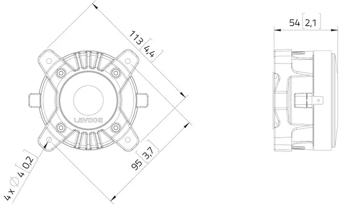 Lavoce DF10.10L driver a compressione 1” 8 Ohm 40W